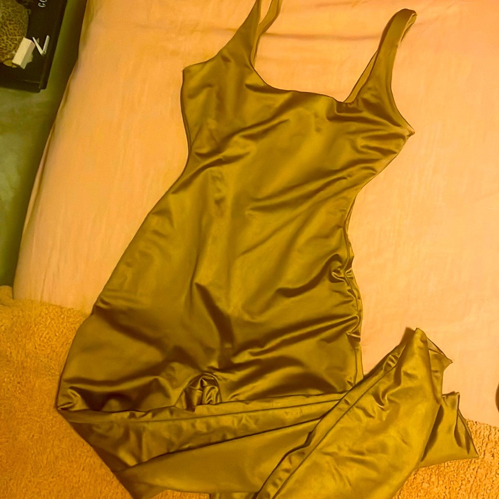Skims Square neck jumpsuit sold out Copper color